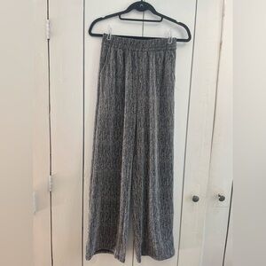 Stylish Black and White Wide-Leg Pants